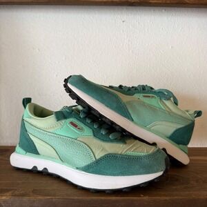 Puma x Pokemon Rider FV Bulbasaur Green Sneakers US 4 Rare 387419-01